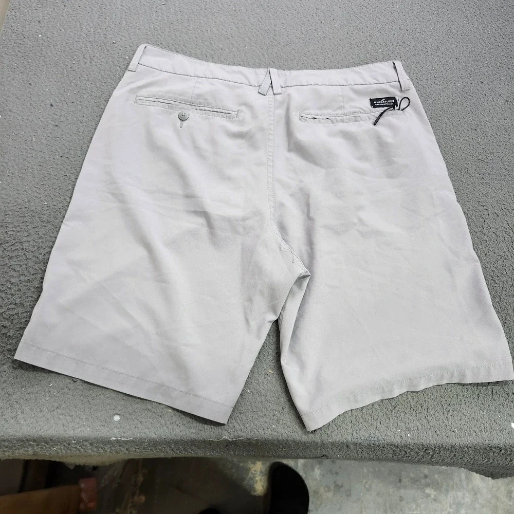 Quiksilver Amphibian Mens Hybrid Shorts Gray 4-Way Stretch Chino 33 16002